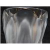 Image 3 : LALIQUE LEAVES CLEAR AND FROSTED CRYSTAL VASE