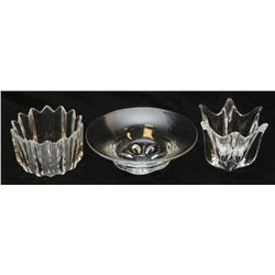 LOT OF 3 ORREFORS CRYSTAL ITEMS
