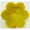 Image 3 : CHINESE YELLOW PEKING LOTUS FORM GLASS BOWL