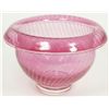 Image 1 : CRANBERRY ART GLASS PEPPERMINT DESIGN BOWL