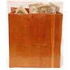 Image 1 : FIGURAL WOODEN SCULPTURE OF A BAG OF MONEY