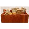 Image 2 : FIGURAL WOODEN SCULPTURE OF A BAG OF MONEY
