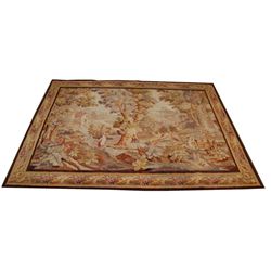 A LARGE ANTIQUE FRENCH WOVEN TAPESTRY