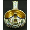 Image 2 : RUSSIAN SILVER ENAMELED FLORAL KOVSH