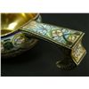 Image 4 : RUSSIAN SILVER ENAMELED FLORAL KOVSH