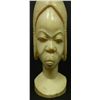 Image 3 : AFRICAN CARVED IVORY FEMALE BUST w BASKET