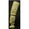 Image 5 : AFRICAN CARVED IVORY FEMALE BUST w BASKET