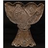 Image 2 : HEAVILY CARVED FRENCH CRYSTAL PUNCH BOWL w STAND