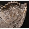 Image 4 : HEAVILY CARVED FRENCH CRYSTAL PUNCH BOWL w STAND