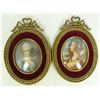 Image 1 : PAIR OF FRENCH OIL PAINTINGS ON OVAL PLAQUES