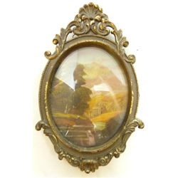FRENCH MINIATURE OIL PAINTING ON IVORY PLAQUE