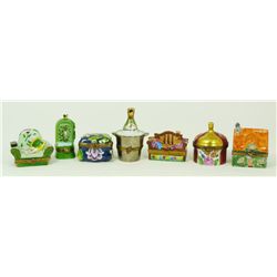 LOT OF 7 FRENCH LIMOGES TRINKET BOXES