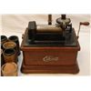 Image 3 : ANTIQUE EDISON PHONOGRAPH w 8 CYLINDERS