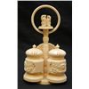 Image 1 : INDIAN CARVED IVORY SALT AND PEPPER SHAKER SET