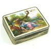 Image 3 : OLD EUROPEAN 935 STERLING SILVER ENAMEL VANITY BOX