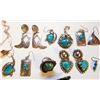 Image 3 : 27 PIECE STERLING SILVER & TURQUOISE JEWELRY LOT