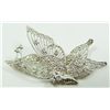 Image 1 : 14K WHITE GOLD DIAMOND BUTTERFLY PIN