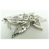 Image 5 : 14K WHITE GOLD DIAMOND BUTTERFLY PIN