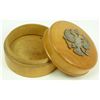Image 4 : SIBERIAN BIRCH WOOD ROUND BOX w SILVER EAGLE