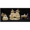 Image 6 : LOT OF 10 DRESDEN GERMAN LACE PORCELAIN FIGURES