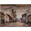 Image 1 : OIL PAINTING ON CANVAS DEPICTING A STREET SCENE