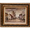Image 2 : OIL PAINTING ON CANVAS DEPICTING A STREET SCENE