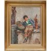 Image 2 : ITALIAN OIL PAINTING ON CANVAS DEPICTING A BOY