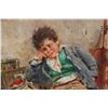 Image 3 : ITALIAN OIL PAINTING ON CANVAS DEPICTING A BOY