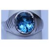 Image 1 : 28.75 CTW BLUE TOPAZ RING .925 STERLING SILVER