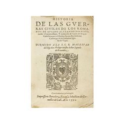 1592. LIBRO: (HISTORIA). ALEXANDRINO, APIANO: HISTORIA DE LAS GUERRAS CIVILES DE LOS ROMANOS DE ... 