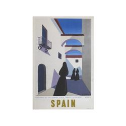 (Versión Inglesa). SPAIN. GEORGET, GUY. 1950. 100x70cm. (40x27in.). Litografía. A-. TURISMO. ESPAÑA.