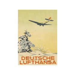 DEUTSCHE LUFTHANSA. SIEGWARDT. (1937 CA.). 44x30,5cm. (17,3x12in.). Offset. B. Leves manchas del tie