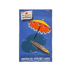LOS ´SUN-LINERS´ TIENEN AIRE ACONDICIONADO. AMERICAN EXPORT LINES. RENWEY, GEORGE. 1950 ca. 98x63,5 