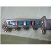 Image 2 : Native Style Turquoise Inlay Knife - 7-1/2" Blade