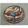 Image 1 : Men's Turquoise & Carnelian Western Belt Buckle