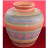 Image 1 : Large Navajo Butterfly Painted & Etched Vase