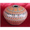 Image 1 : Small Navajo Painted & Etched Red Clay Seed Jar