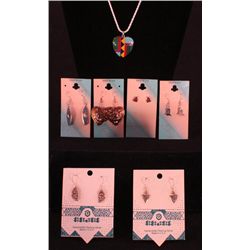 Native Style Jewelry - Necklace & 6 Pair Earrings