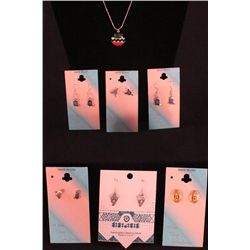 Native Style Jewelry - Necklace & 6 Pair Earrings