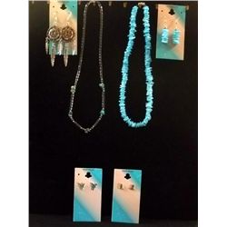 Native Style Jewelry - Necklaces & 4 Pair Earrings