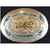 Image 1 : Turquoise Inlay Western Belt Buckle