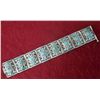 Image 1 : Fine Filigree Silver 8 Panel Bracelet w/Turquoise