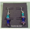 Image 2 : Lapis Lazuli, Turquoise & Amethyst Drop Earrings