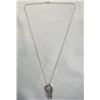 Image 1 : Native Sterling & Turquoise Pendant w/Necklace