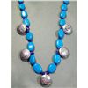 Image 2 : Turquoise, Lapis Lazuli & Silver Necklace