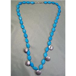 Turquoise & Silver Southwestern Necklace