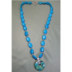 Turquoise & Silver Southwestern Necklace