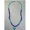 Image 1 : Lapis Lazuli, Turquoise & Sterling Silver Necklace