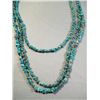 Image 2 : Triple Strand Turquoise & Silver Necklace