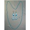 Image 1 : Turquoise Beaded Necklace & Drop Earrings